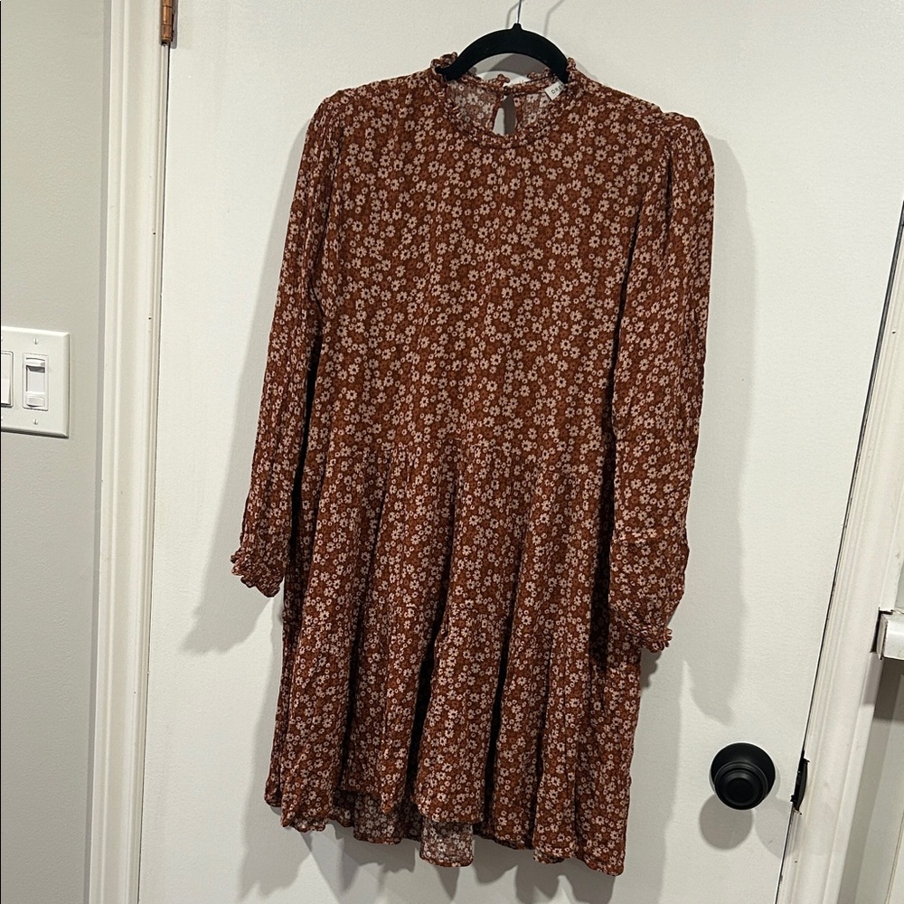 Dress Forum Floral Long Sleeve Mini Dress - Size L